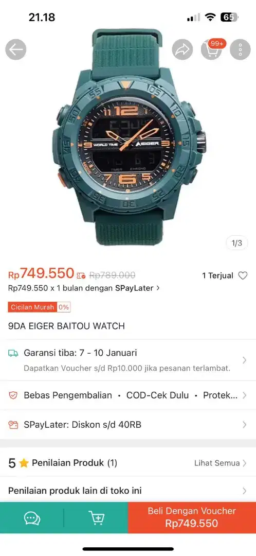 Jam eiger new segel