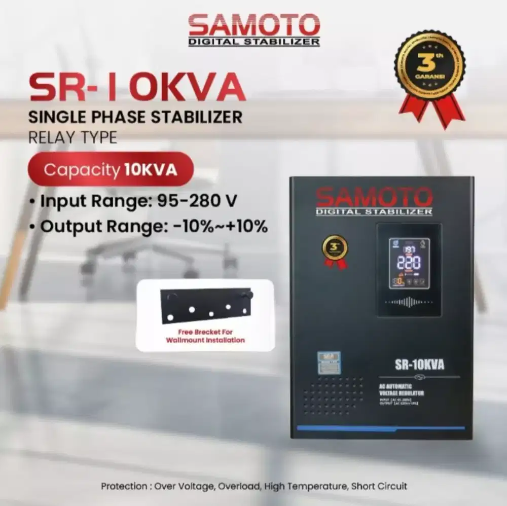 Stabilizer SAMOTO 10000 AVR Stabilizer Relay Type SR10Kva