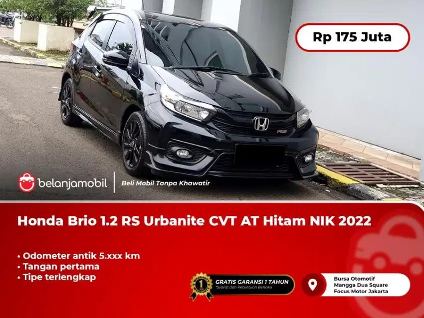 [ KM ANTIK 5RB ] Honda Brio 1.2 RS Urbanite CVT AT Hitam 2022/2023