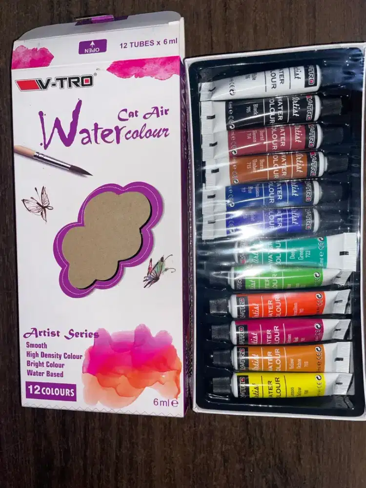 Cat air / water color, pensil warna