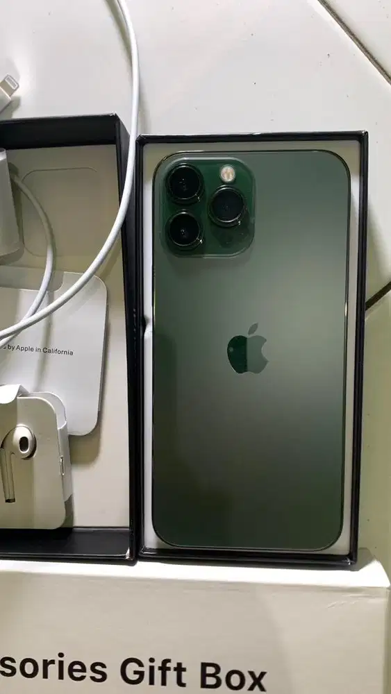 iPhone 13 Pro Max 128 GB Green FullSet no minus no kendala + bonus