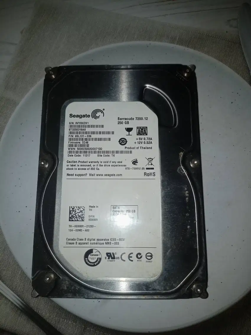 Hardis PC 250 GB Sata 3,5 HDD Buat PC/CCTV