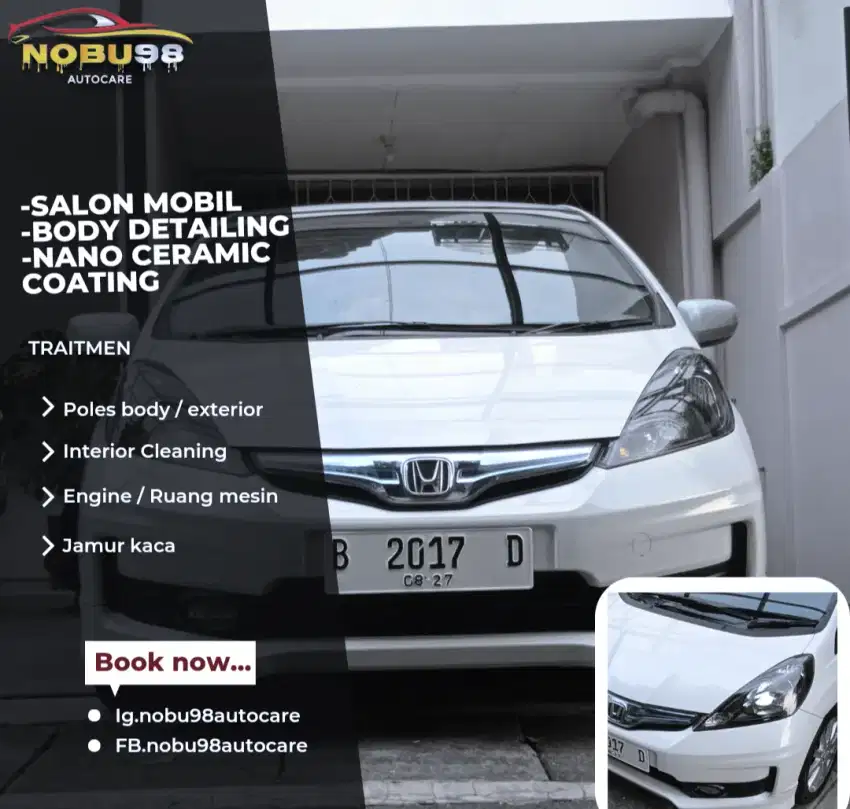 Salon mobil panggilan/Nano ceramic coating/poles mobil terdekat