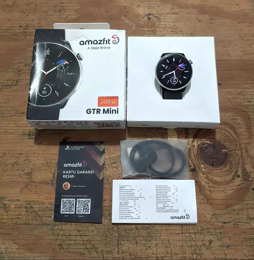 Amazfit GTR Mini Black Smartwatch Amoled GPS Fullset Original