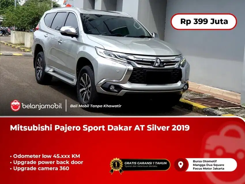 [ LOW KM ] Mitsubishi Pajero Sport Dakar AT Silver 2019/2020