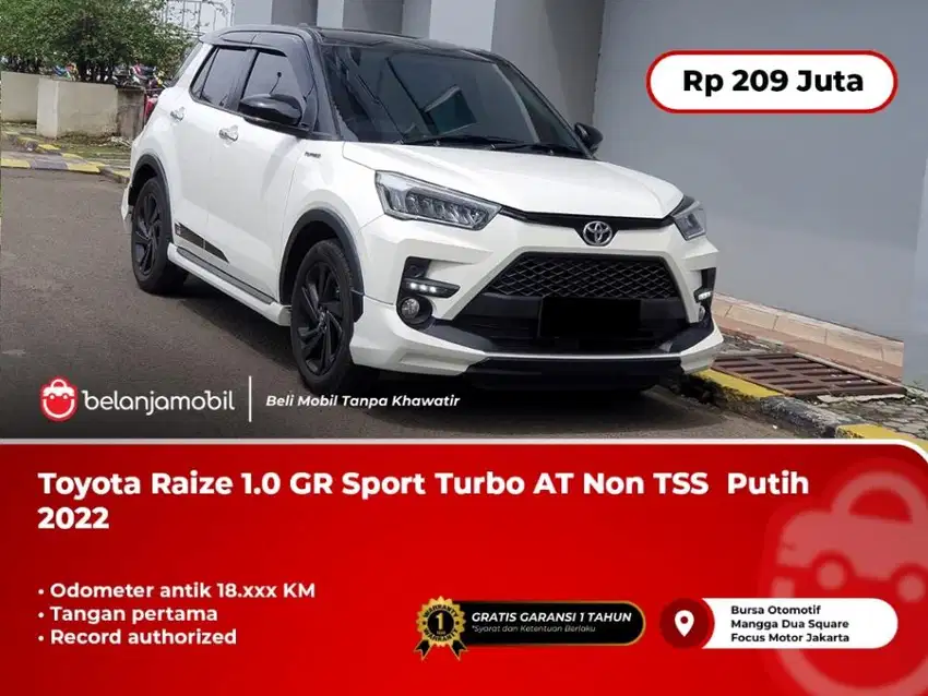 [ KM ANTIK 18RB ] Toyota Raize 1.0 GR Sport Turbo AT Putih 2022 2023