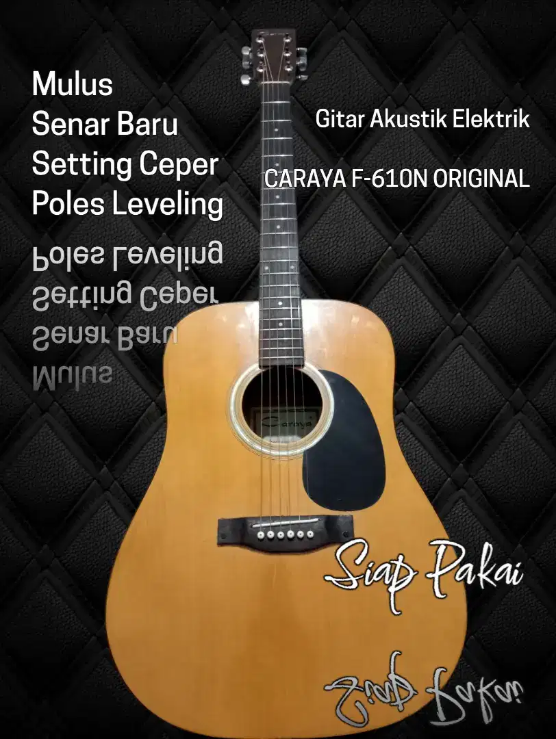 Gitar akustik elektrik original CARAYA siap pakai