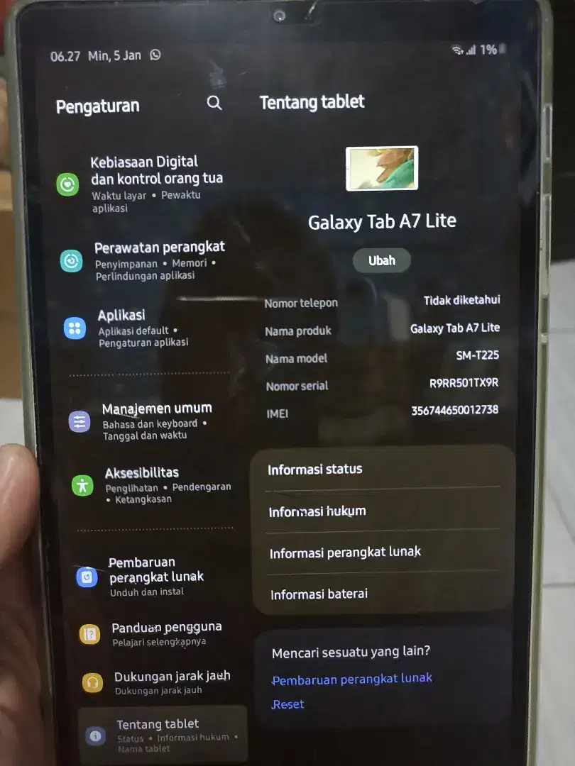 Samsung Tab A7 lite