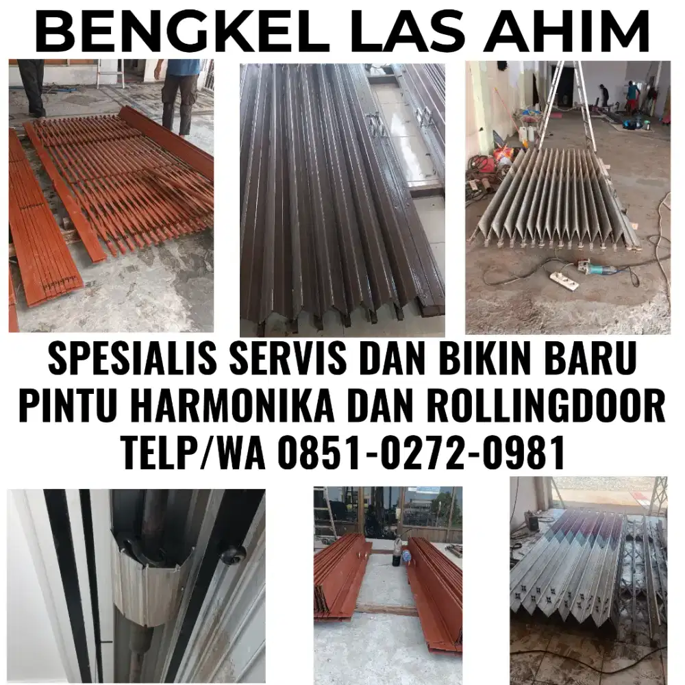 jasa servis pintu harmonika dan roling door