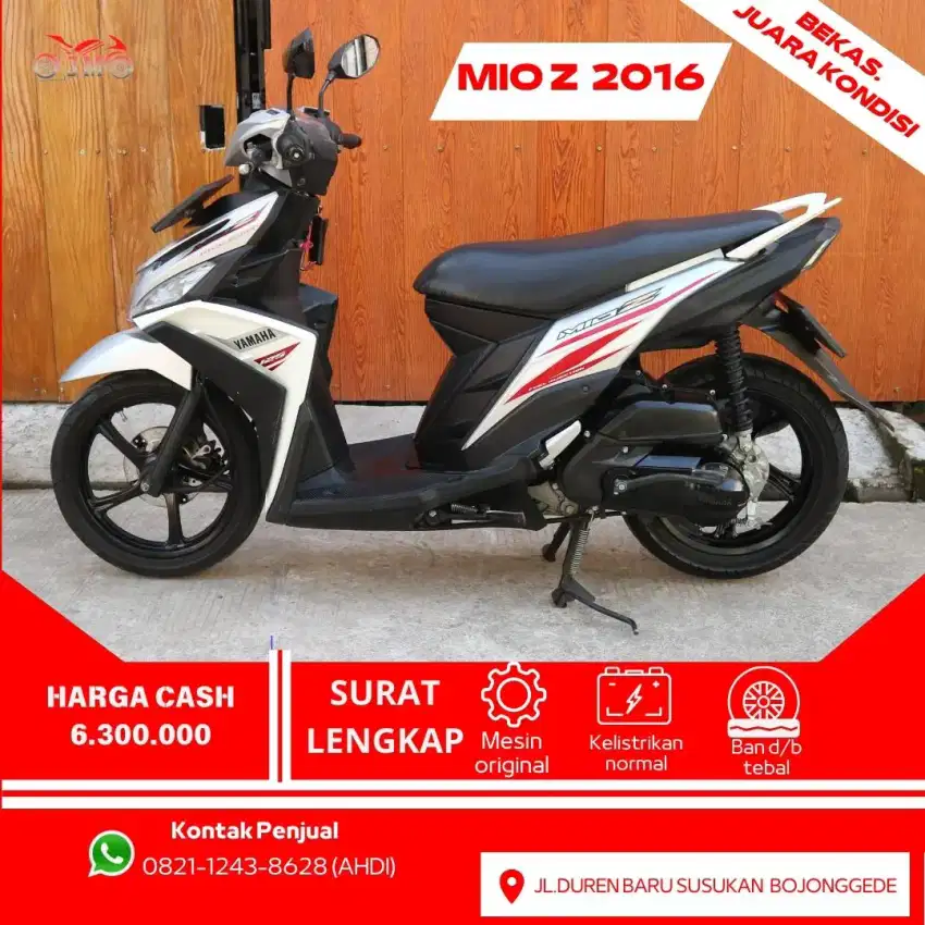 YAMAHA MIO Z 2016 SS LENGKAP SIAP PAKE TERMURAH