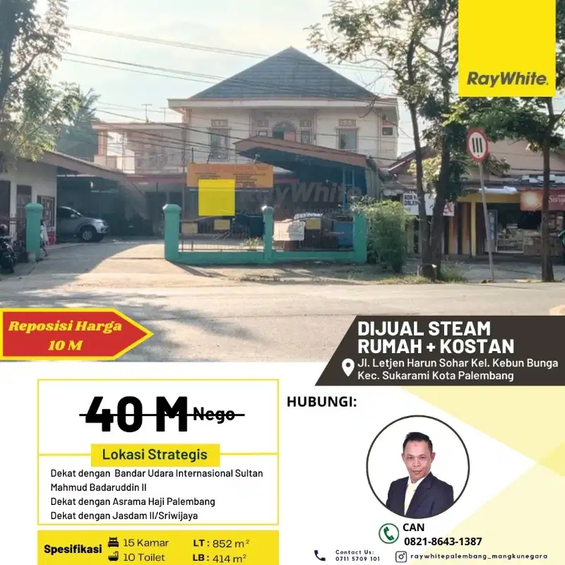 DIJUAL RUMAH DAN USAHA kos kos an + steam mobil