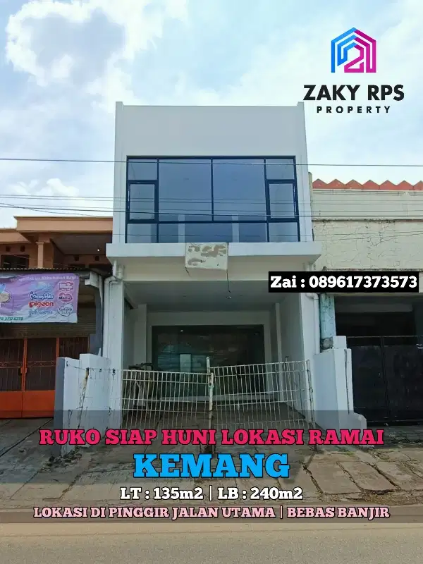 Kemang - Dijual Ruko Siap Huni Pinggir Jalan Utama