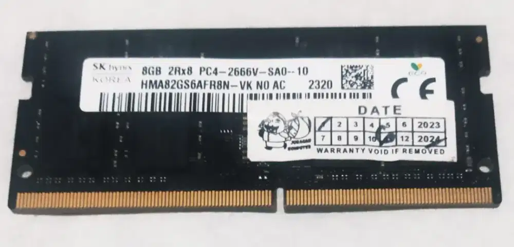 Jual RAM Memory ex Laptop 8 GB masih fungsi bagus