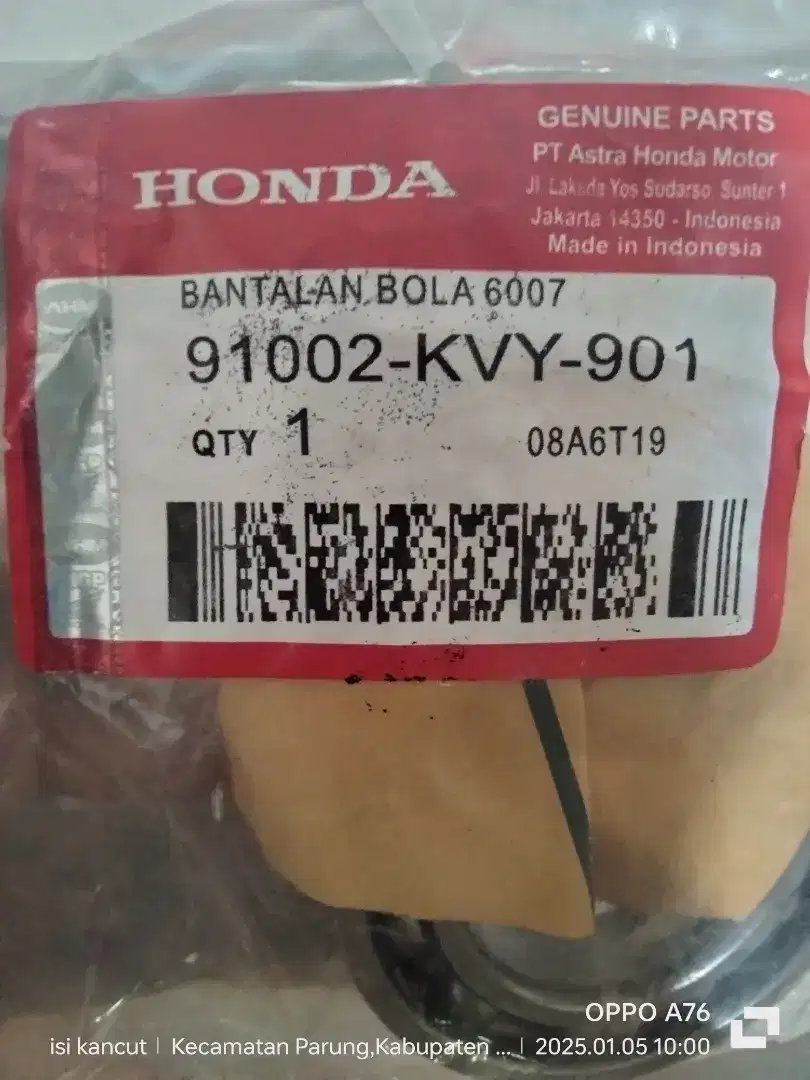 Bantalan bola motor kondisi baru