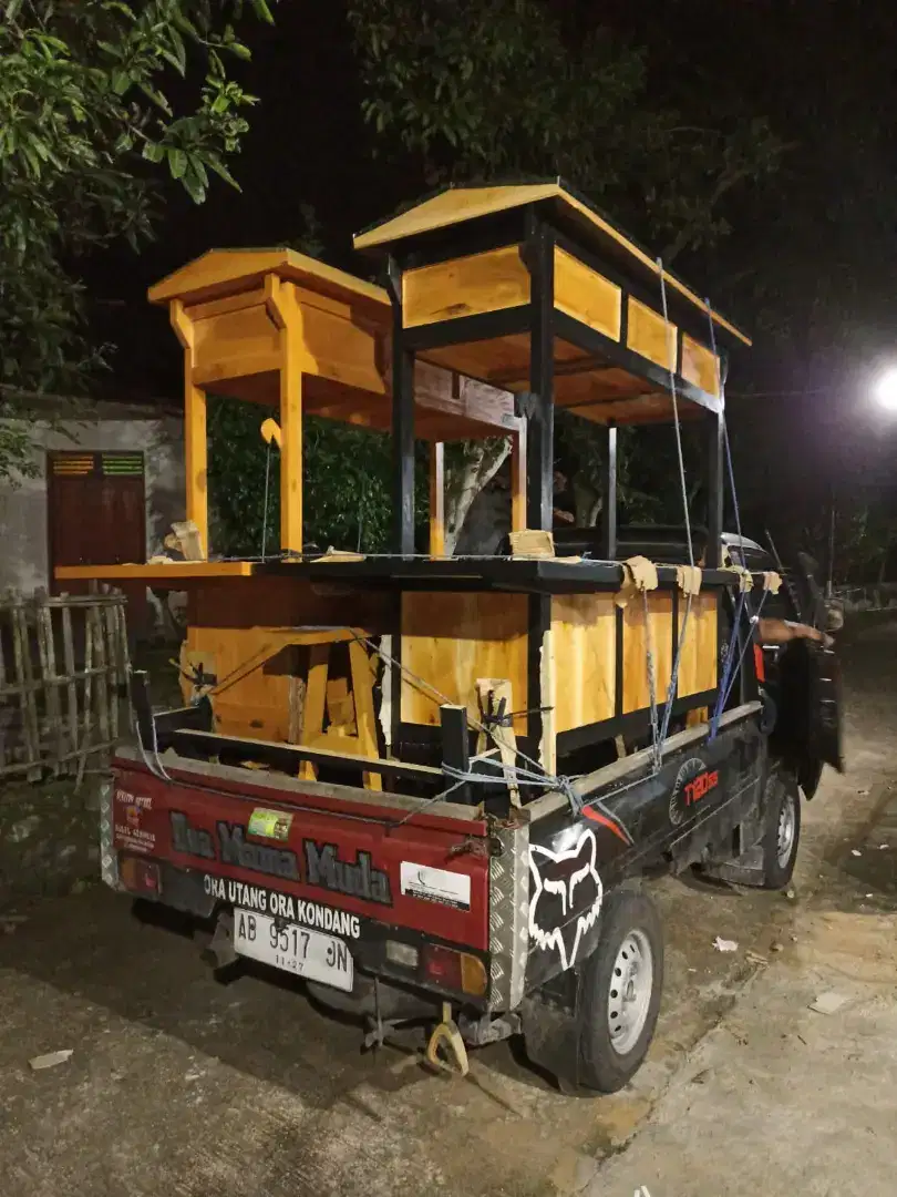 Gerobak Angkringan Bakso Mie Ayam PeceL Bubur Sate Martabak Ronde dlL