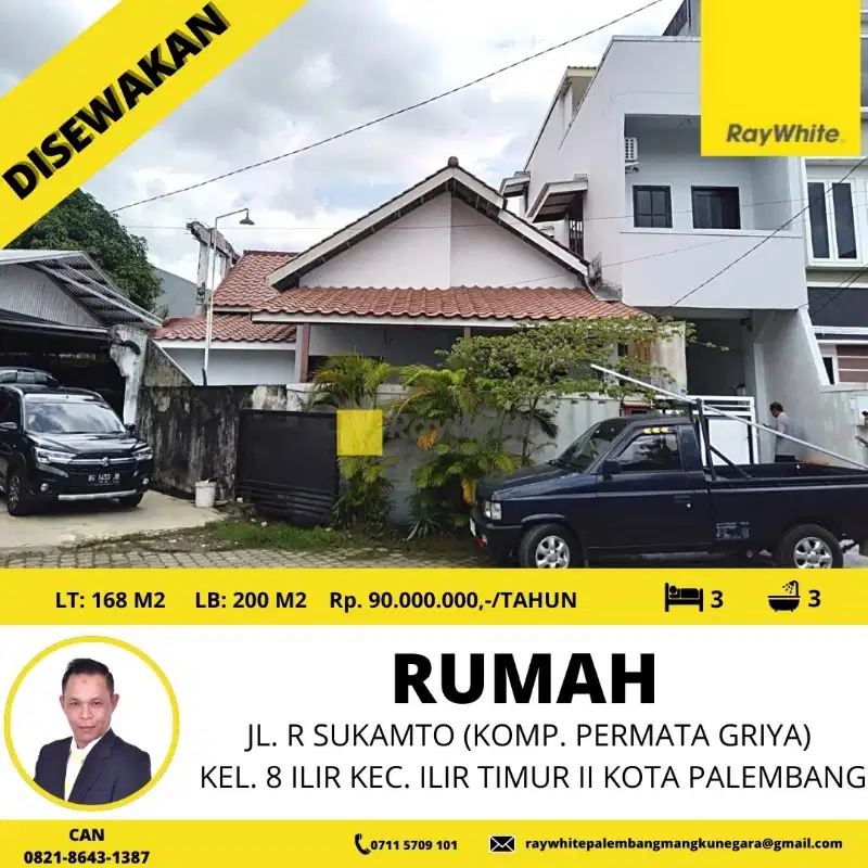 DISEWAKAN RUMAH DEKAT PERKANTORAN DAN MALL