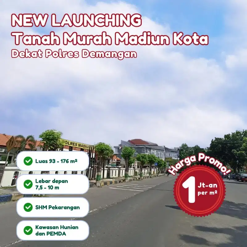 NEW LAUNCHING  Tanah Murah Demangan kota Madiun