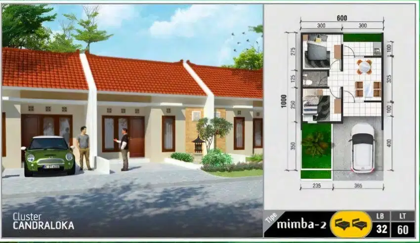 rumah 2 kamar di Taman Kayangan, Campurejo, Boja, Kendal