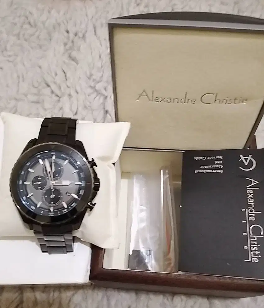 Jam Tangan Pria Alexander Christie Ori Bahan Rantai Type AC 6503 MC