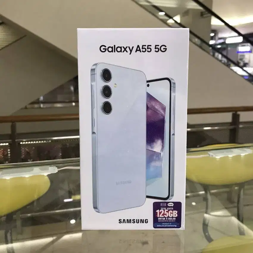 Samsung A55 Hadiah mau dijual Ram 12Gb Internal 256 Ice Blue Grs Resmi