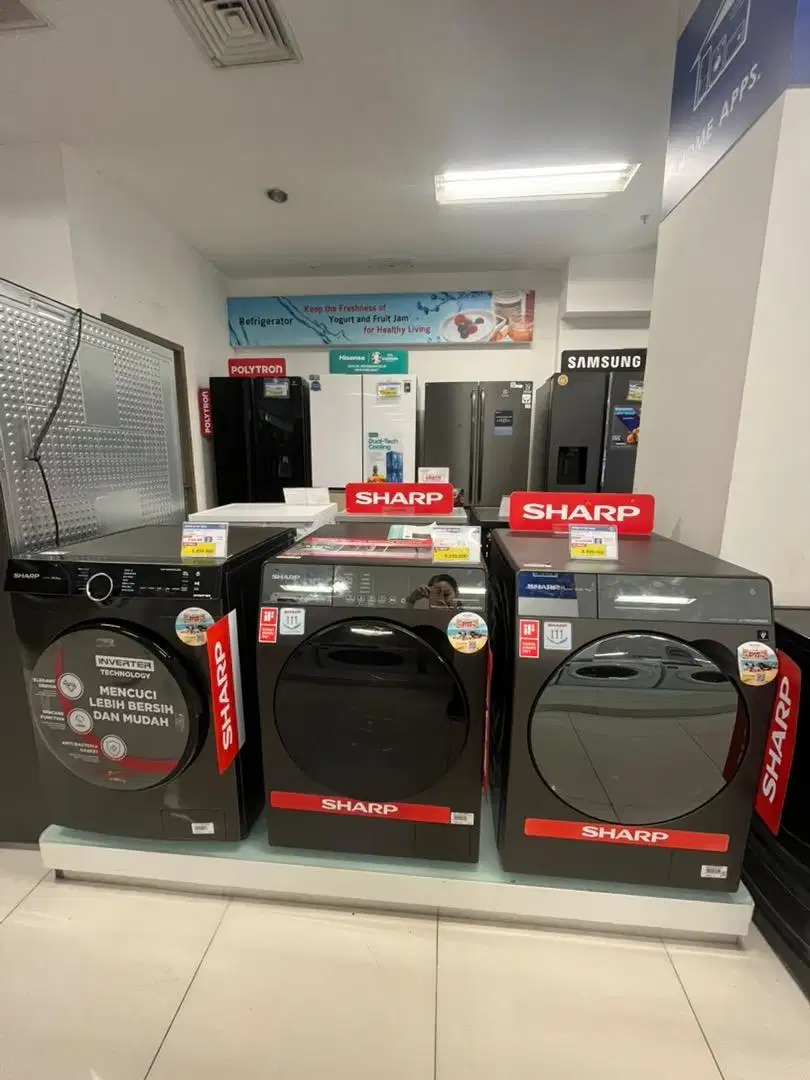 mesin cuci front loading sharp  mulai dari harga 4 jutaan saja