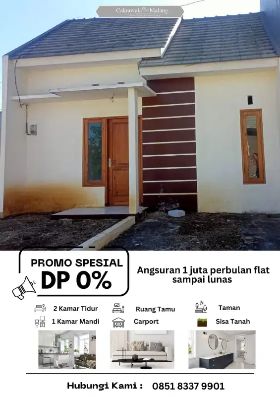 Rumah Idaman Keluarga Modern, Dekat Kota Malang