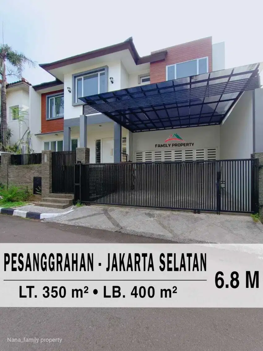 Rumah Mewah Tanah Luas Semi Furnish Di Komplek Pesanggrahan Jaksel