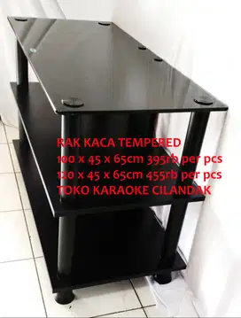 RAK KACA TEMPERED SERBA GUNA  KACA TEMPERED 10MM - KAKI BAJA DICOATING