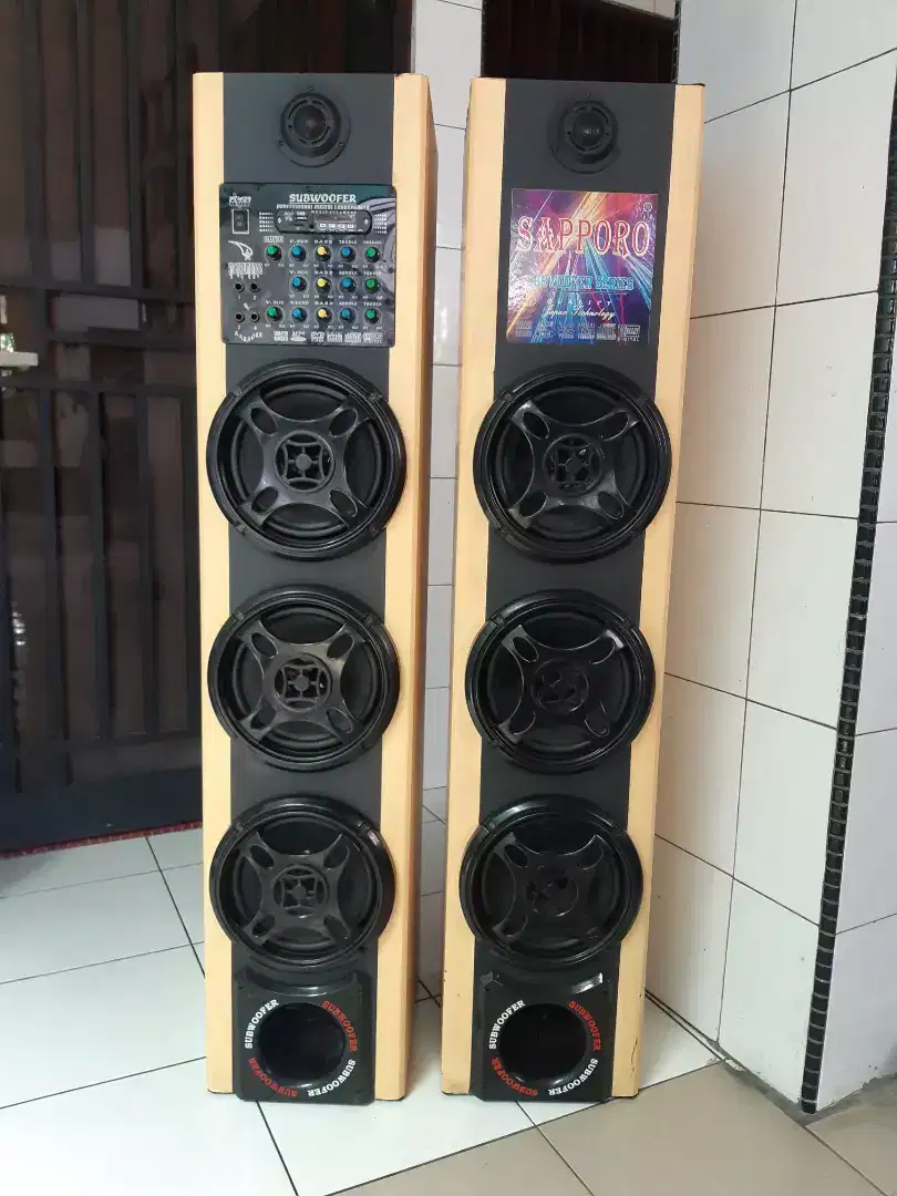 Speaker aktif karaoke Sapporo 8 bluetooth, usb, radio, suara mantap