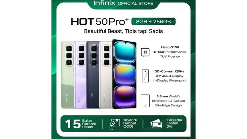 INFINIX HOT 50 PRO PLUS (8/256) BARU PROMO WEEKEND