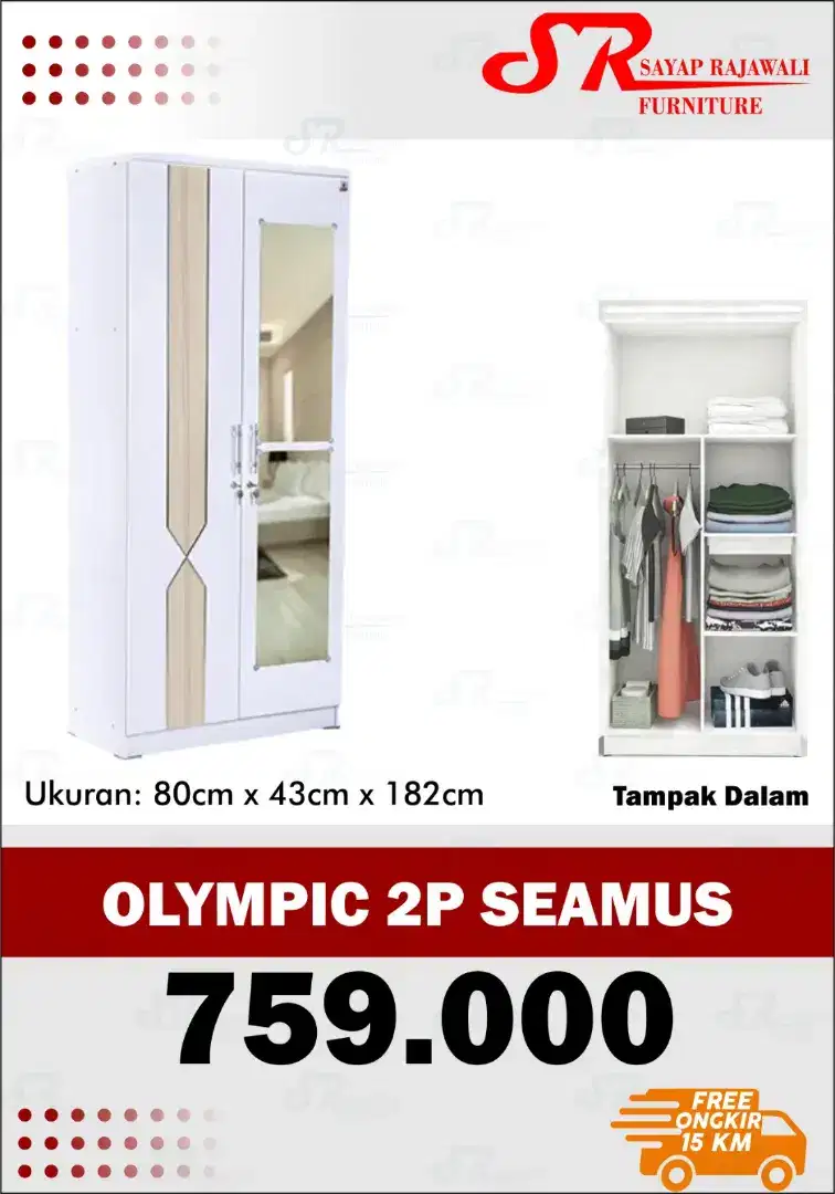 Lemari Pakaian Olympic 2pintu Murah Area Jogja (dwi)