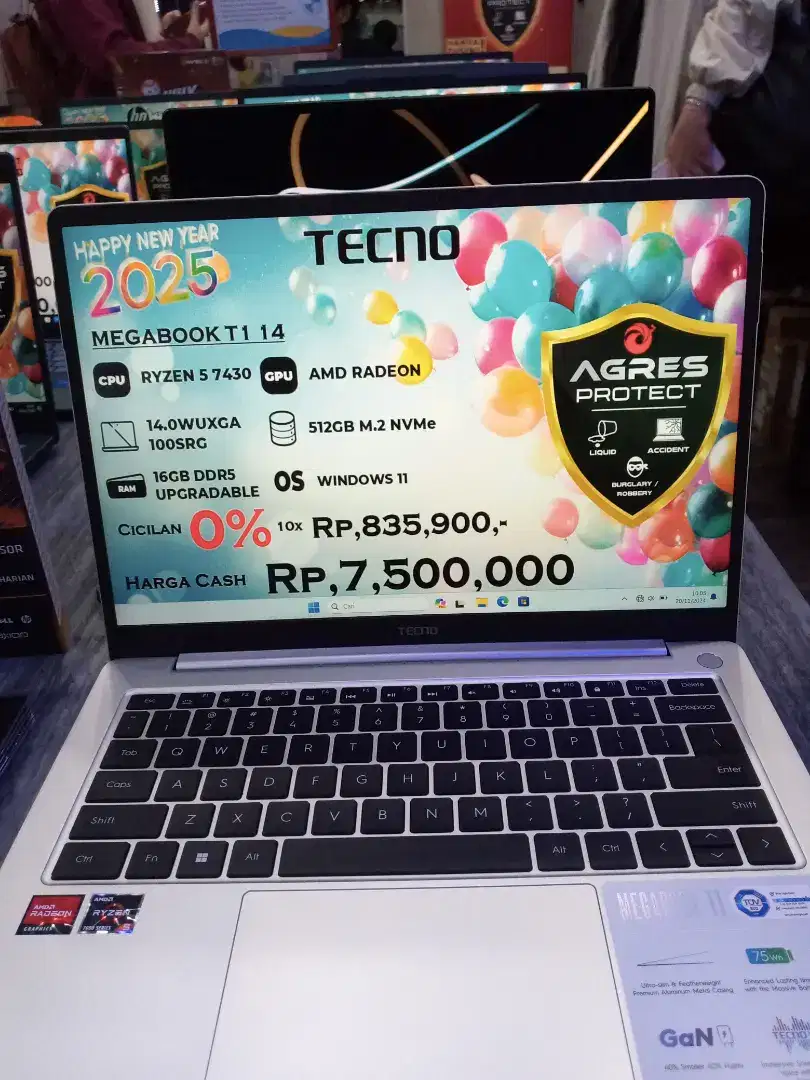 Cicilan Laptop Tecno Megabook Dg home credit proses cepat bunga bisa0%