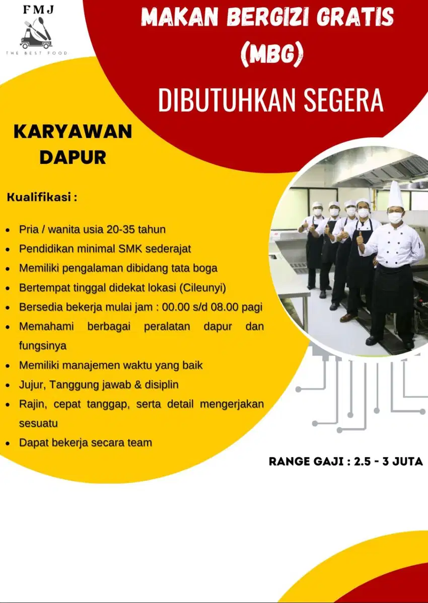 Lowongan Kerja Karyawan Dapur