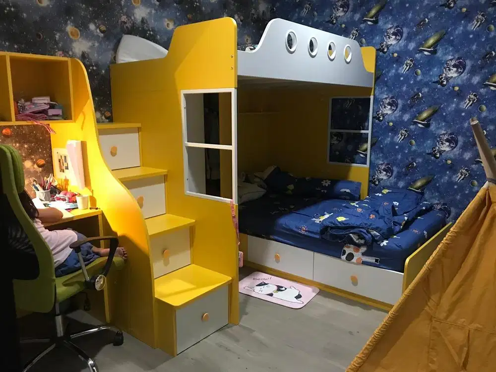 Jual bunkbed set buat kamar anak, ex Vivere design by Idemu
