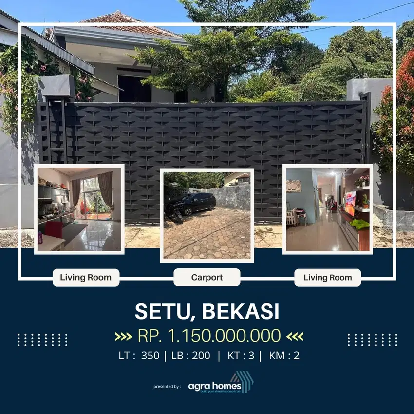 JUAL CEPAT RUMAH RASA VILLA, SUPER LUAS & MEWAH, 5 MENIT PINTU TOL