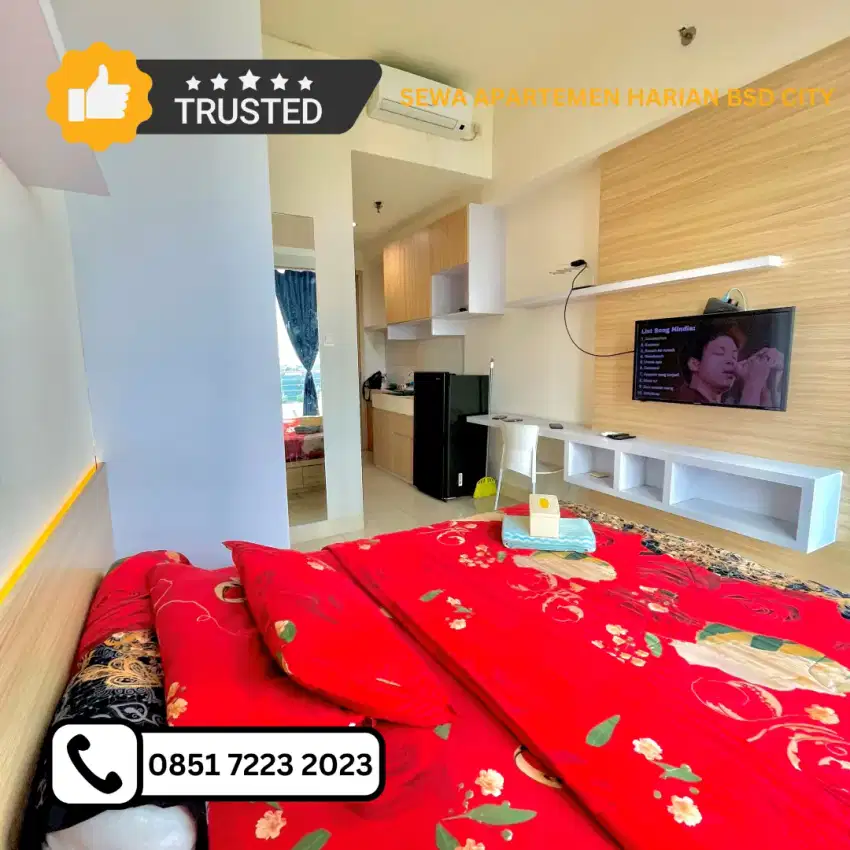 Sewa apartemen harian bsd city sky house bsd