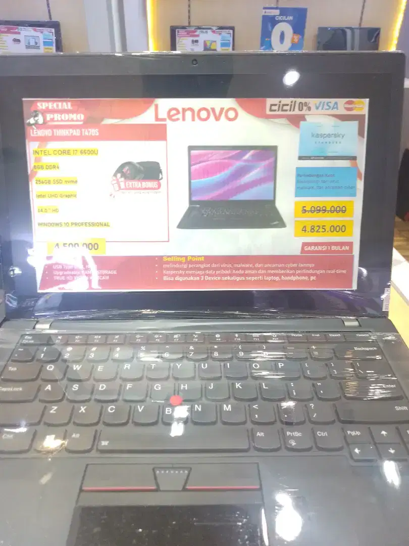 LENOVO THINKPAD T470S(INTEL CORE I7 6600U,8GB DDR4/256GB SSD nvme)