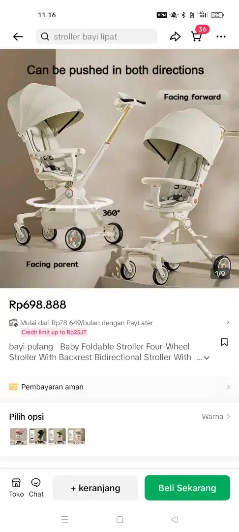 Stroller 2 arah