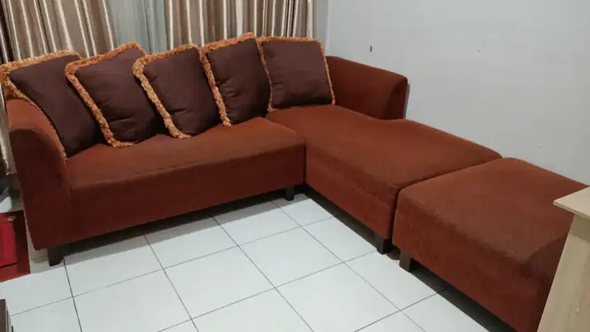 Sofa L Plus, Lebar ex Herman & Dexter, Bonus Bantal