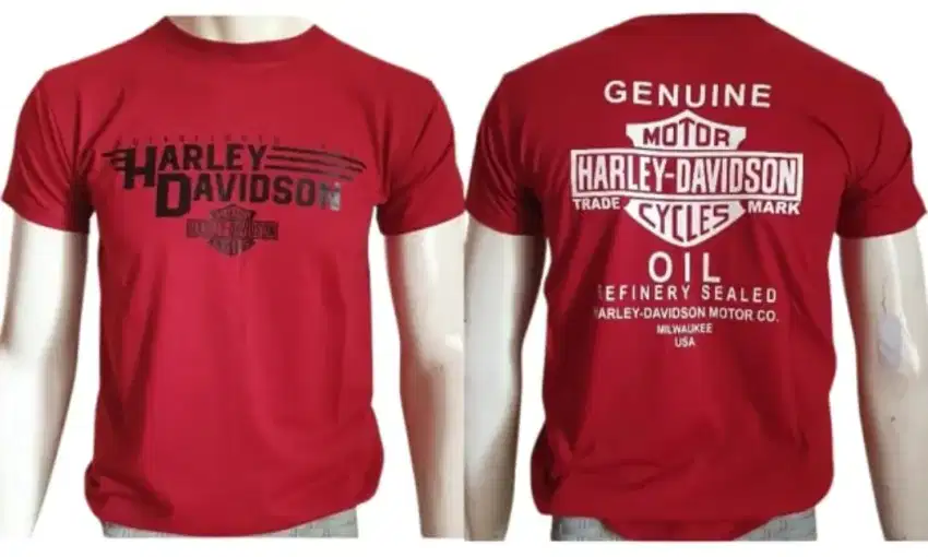 Kaos Harley davidson red milwauke