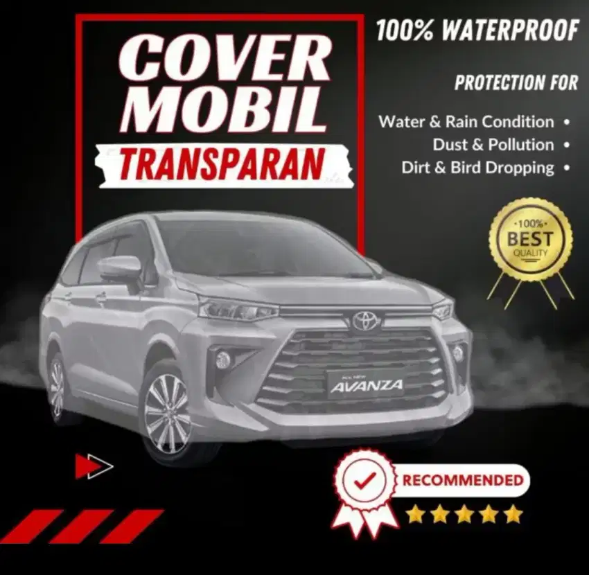 Sarung Mobil Cover Transparan SECOND Bahan PE