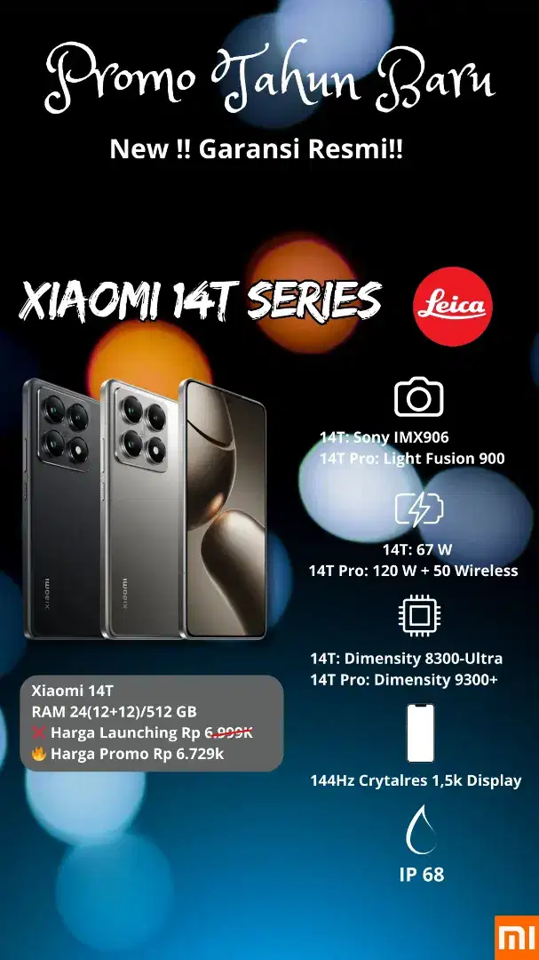 Xiaomi 14T 12/512 Promo Tahun Baru New Garansi Resmi Segel