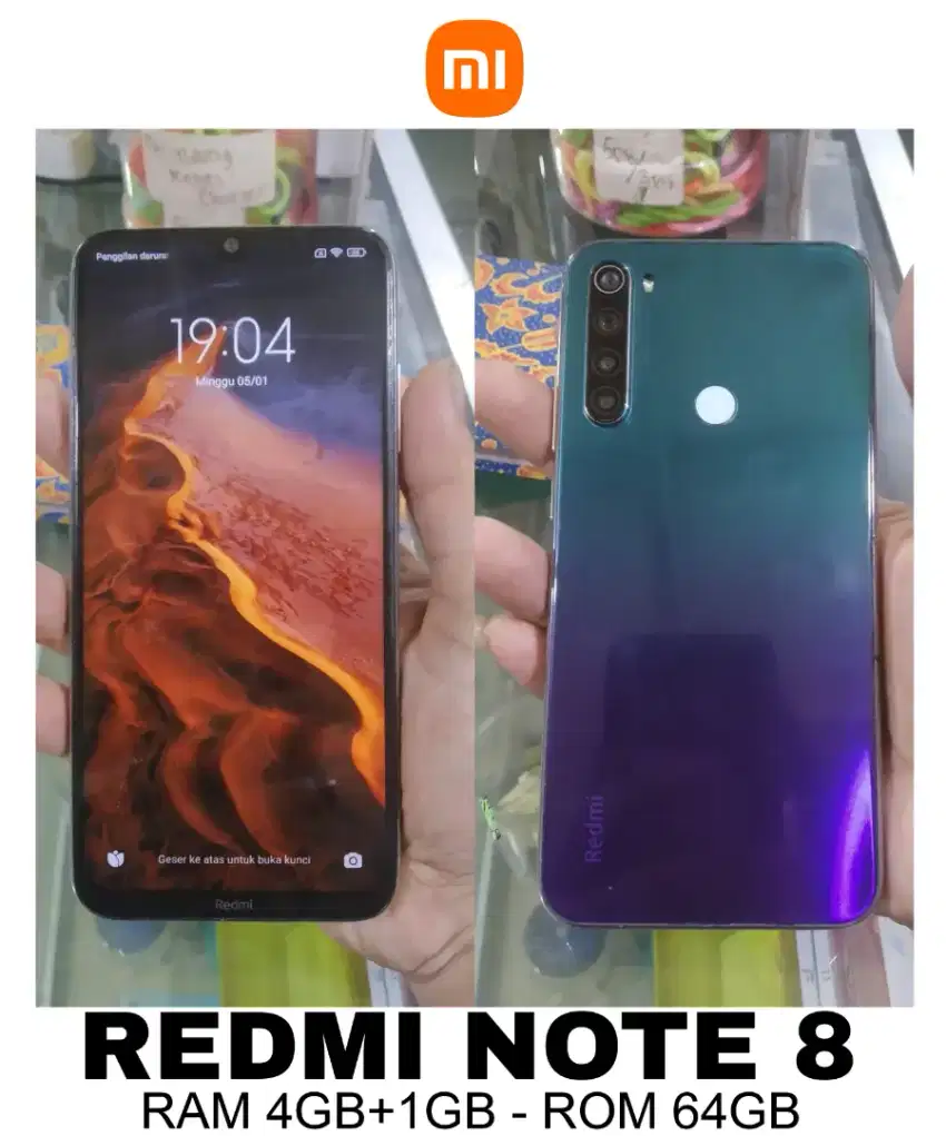 Xiaomi Redmi Note 8 RAM 4GB+1GB / 64GB - Nominus - Siap Pakai