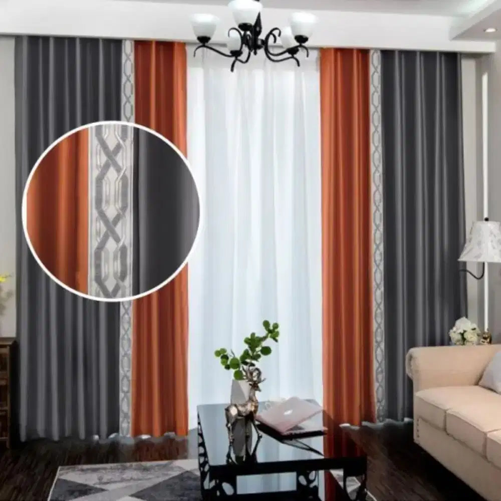 Jual tirai jendela gordyn hordeng gorden wallpaper dinding rollblind v