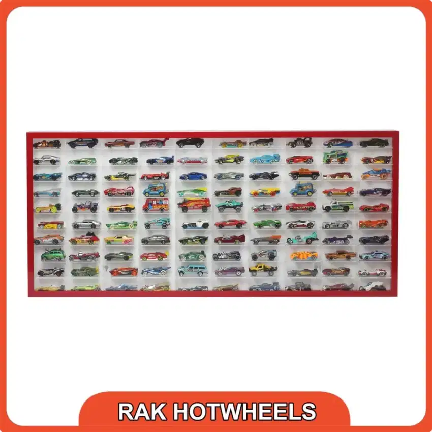 Rak Diecast Acrylic Hotwheels Isi 100 Skala 1:64