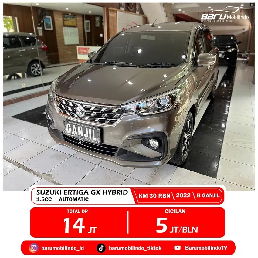 Suzuki Ertiga Hybrid 2022 AT 1.5cc Pajak Baru istimewa Low KM Like New