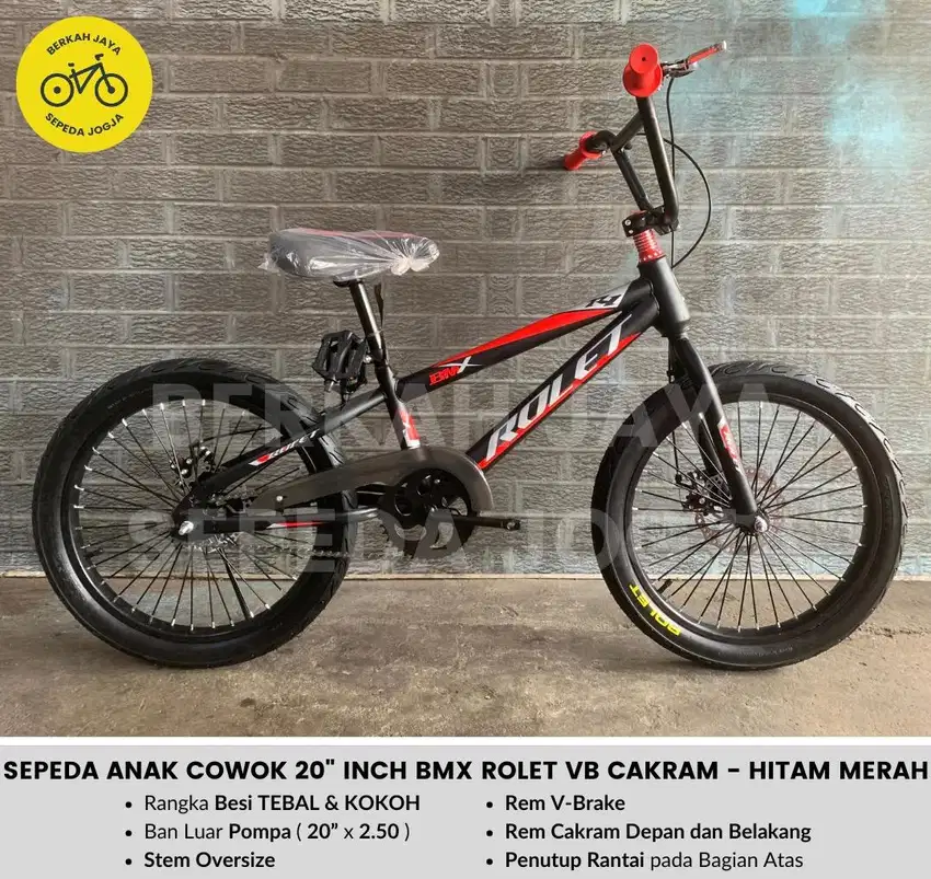 NEW Sepeda Anak Cowok Size 20” inch BMX ROLET Oversize CAKRAM MURAH