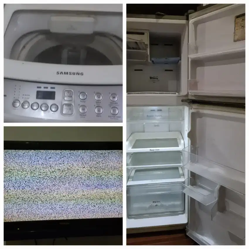 Bekas Kulkas 2 pintu Samsung, Mesin Cuci Samsung. Tv Toshiba