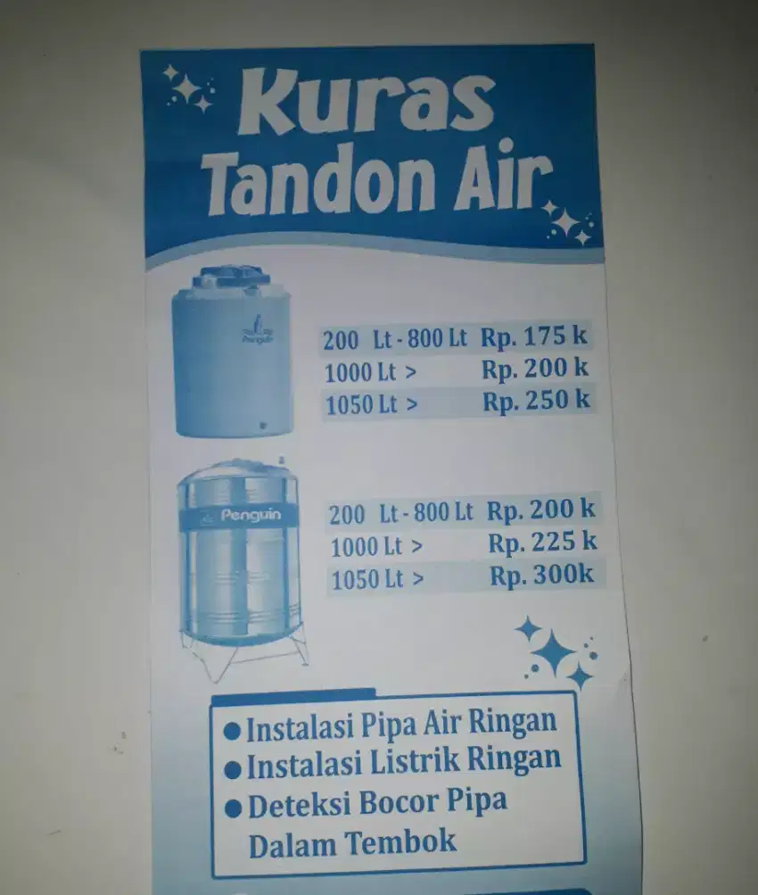 Jasa Kuras Tandon Air