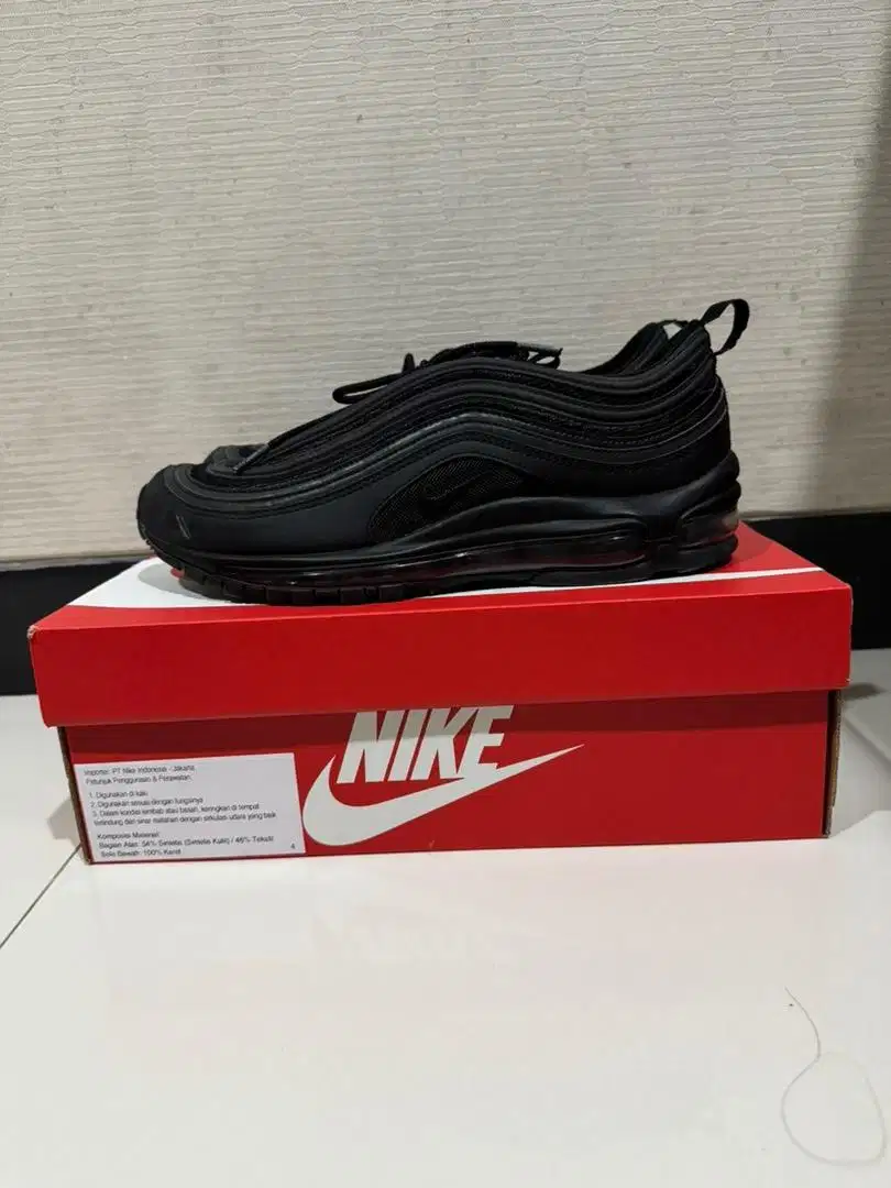 Nike Air Max 97 Triple Black Size 43